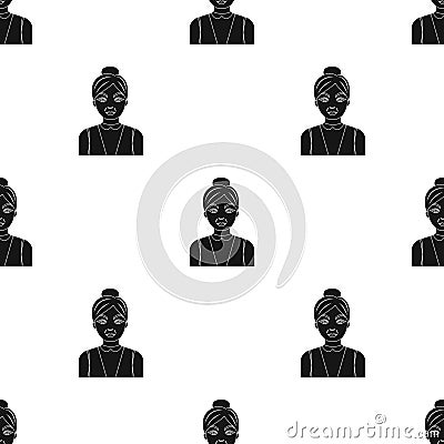 Elderly woman.Old age single icon in black style vector symbol stock illustration web. Vector Illustration