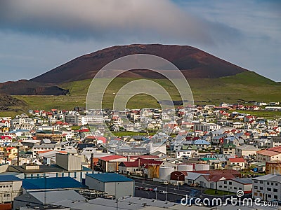 Eldfell Volcano Stock Photo