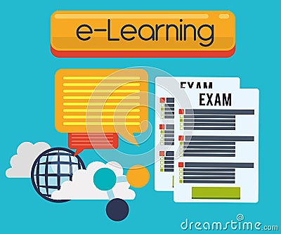 Elearning and education design Vector Illustration