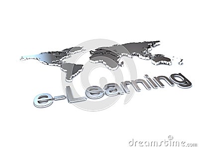 Elearning logo for education Stock Photo