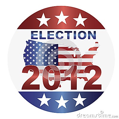 Election 2012 Button Illustration Stock Photo