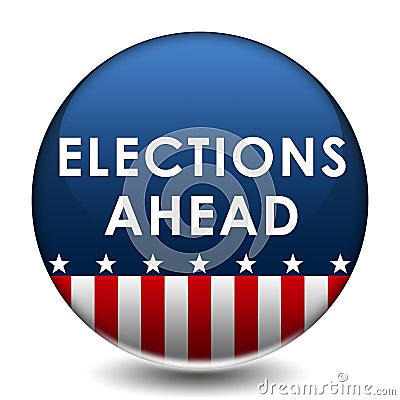 Election Ahead - vote badge Stock Photo