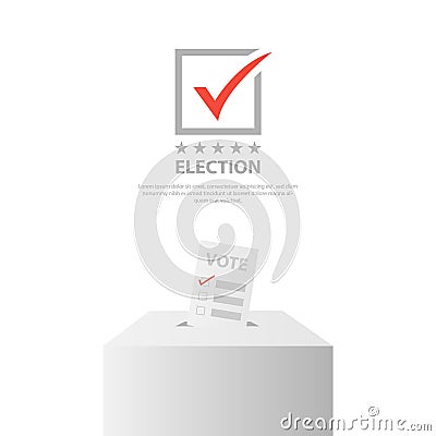 Election background vector illustration design template Cartoon Illustration