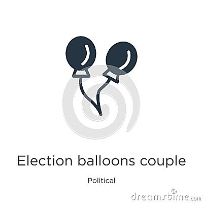 Election balloons couple icon vector. Trendy flat election balloons couple icon from political collection isolated on white Vector Illustration