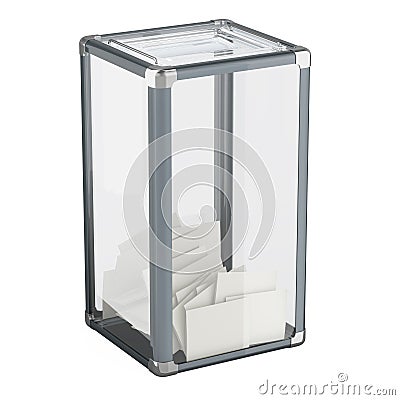 Election ballot box, 3D rendering Stock Photo