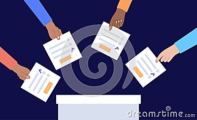 Election ballot choice Vector Illustration