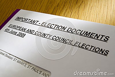 Election ballot documents Stock Photo