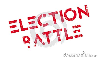 Election Battle rubber stamp Vector Illustration