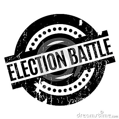 Election Battle rubber stamp Vector Illustration