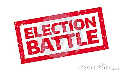 Election Battle rubber stamp Vector Illustration