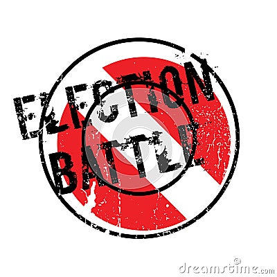 Election Battle rubber stamp Vector Illustration