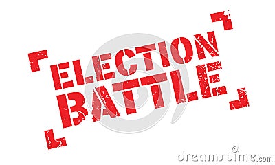 Election Battle rubber stamp Vector Illustration