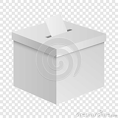 Election box mockup, realistic style Vector Illustration