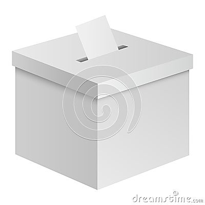 Election box mockup, realistic style Vector Illustration