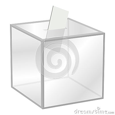 Election box mockup, realistic style Vector Illustration