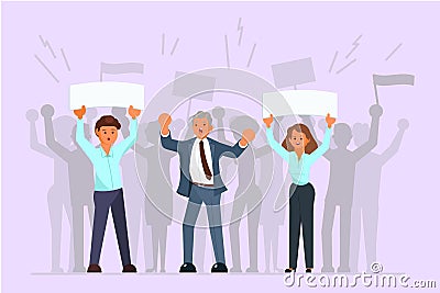 Election campaign and agitation vector flat illustration Vector Illustration