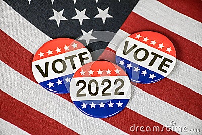 Election 2022 Campaign Pins Stock Photo