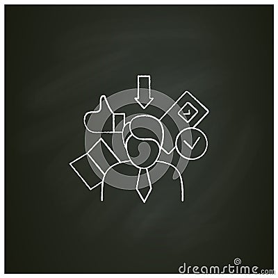 Election candidate chalk icon Vector Illustration