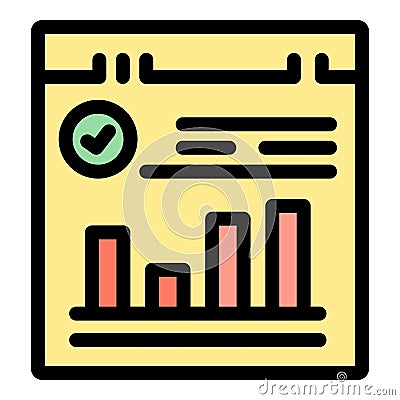 Election chart icon vector flat Stock Photo