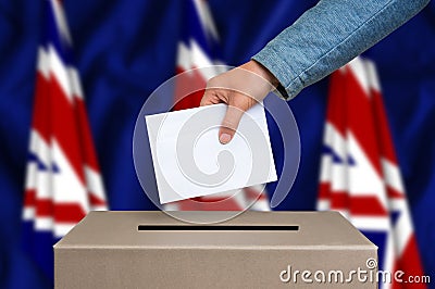 Election in Great Britain - voting at the ballot box Stock Photo