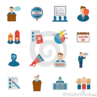 Election Icon Flat Vector Illustration