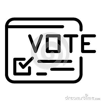 Election list icon outline vector. Vote poll Vector Illustration