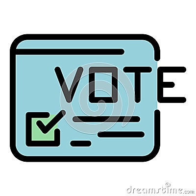 Election list icon vector flat Vector Illustration