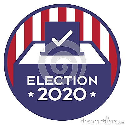Election 2020 Logo Ballot Box Logo Vector Illustration