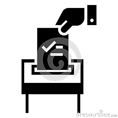 Election paper icon, simple style Vector Illustration