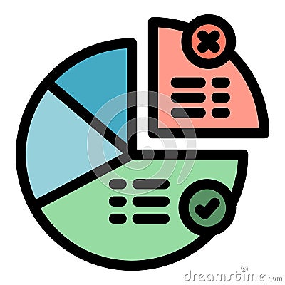 Election pie chart icon vector flat Vector Illustration