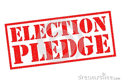 ELECTION PLEDGE Rubber Stamp Stock Photo