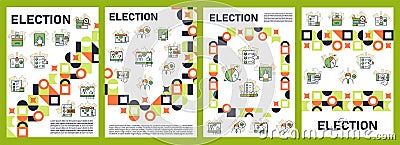 Election process brochures Vector Illustration