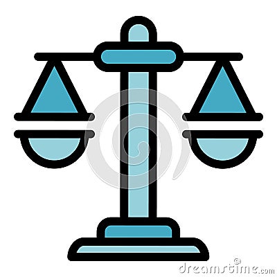 Election scale icon vector flat Vector Illustration