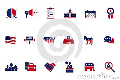 Election topic icon Vector Illustration