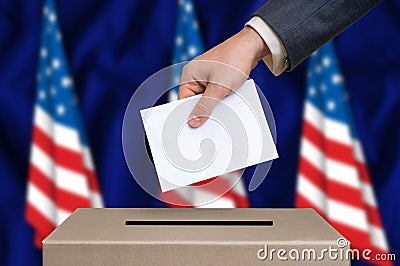 Election in United States of America - voting at the ballot box Stock Photo