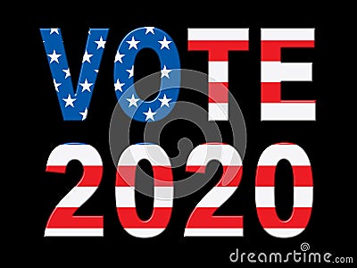 2020 Election Usa Presidential Vote For Candidate - 2d Illustration Stock Photo