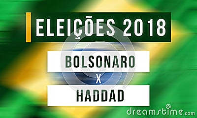 Elections in Brazil between Jair Bolsonaro and Fernando Haddad Editorial Stock Photo