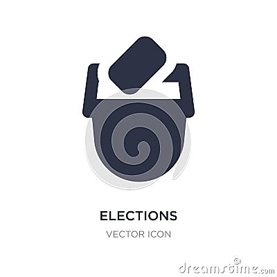 elections icon on white background. Simple element illustration from UI concept Vector Illustration