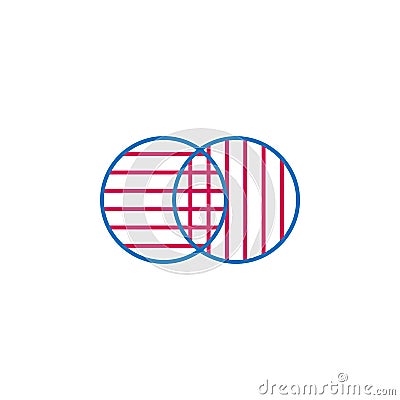 Elections, merging outline colored icon. Can be used for web, logo, mobile app, UI, UX Vector Illustration