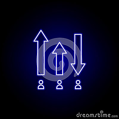 Elections rating icon in neon style. Signs and symbols can be used for web, logo, mobile app, UI, UX Stock Photo