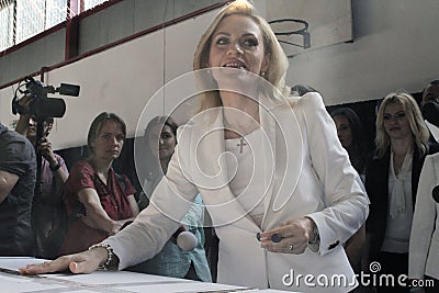 Elections Romania Gabriela Firea Editorial Stock Photo