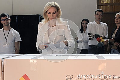 Elections Romania Gabriela Firea Editorial Stock Photo