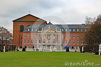 Electoral Palace ans Basilica of Constantine, Trier Stock Photo