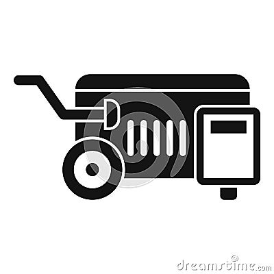 Electric air compressor icon, simple style Vector Illustration