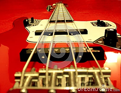 Electric Bass Guitar Stock Photo