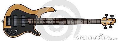 Electric bass guitar Vector Illustration