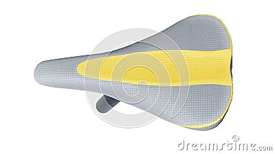 Electric bicycle e-bike detail saddle seat close up isolated on white background 3d render cut out Stock Photo