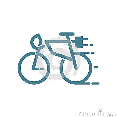 Electric Bike Vector Illustration