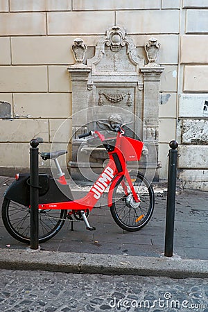 Electric bike in Rome, Italy Editorial Stock Photo