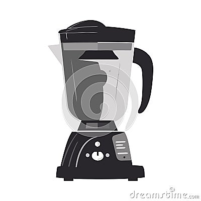 Electric Black Juicer Blender Appliance Vector Illustration